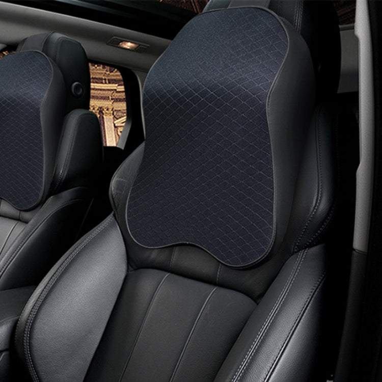 Four Seasons Breathable Memory Foam Car Neck Pillow Polyester Headrest (Black) by buy2fix