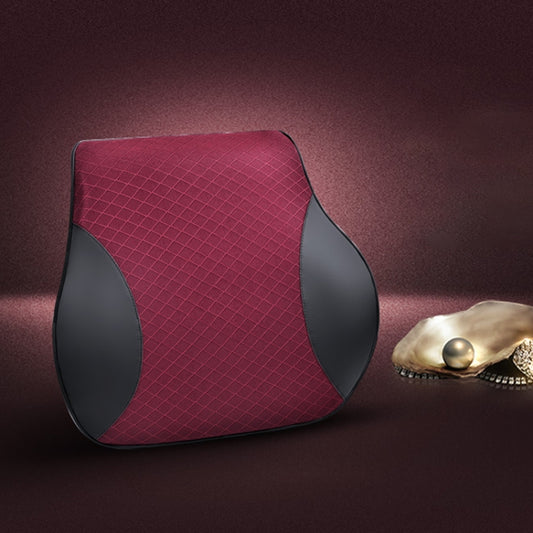 Four Seasons Breathable Memory Foam Car Lumbar Pillow Polyester Pillow (Red) by buy2fix