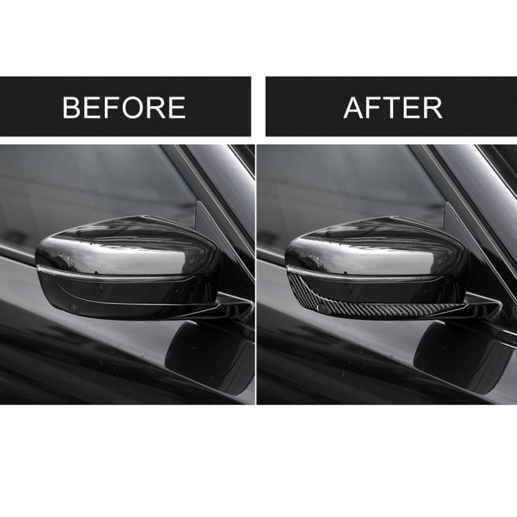 2 PCS Car Carbon Fiber Rearview Mirror Bumper Strip Decorative Sticker for BMW G30 (2018-2019) / G11 (2016-2019), Right Drive with Camera by buy2fix