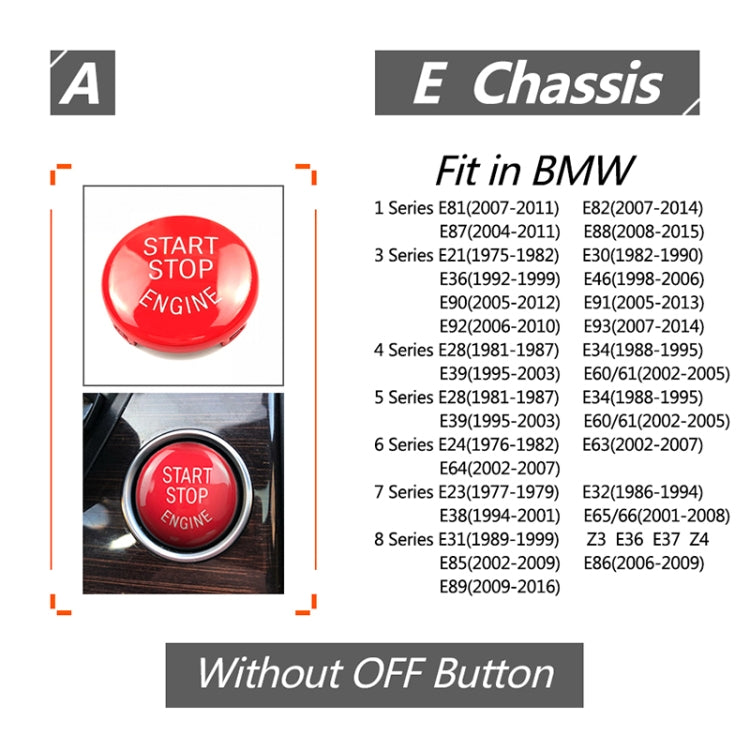 Car Engine Start Key Push Button Cover for BMW E90 Chassis (Red) - Decoration Rings by buy2fix | Online Shopping UK | buy2fix