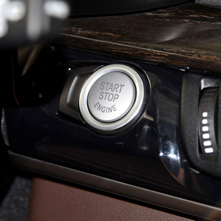 Car Engine Start Key Push Button Cover for BMW G / F Chassis, without Start and Stop (Silver) by buy2fix