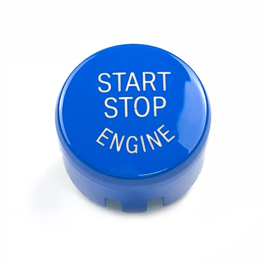 Car Engine Start Key Push Button Cover for BMW G / F Chassis, with Start and Stop (Blue) - Decoration Rings by buy2fix | Online Shopping UK | buy2fix