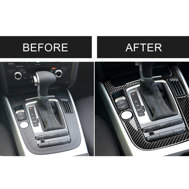 Car Carbon Fiber Gear Position Panel Decorative Sticker for Audi 2010-2018 Q5 / 2009-2016 A4L / 2009-2016 A5, Left Drive by buy2fix