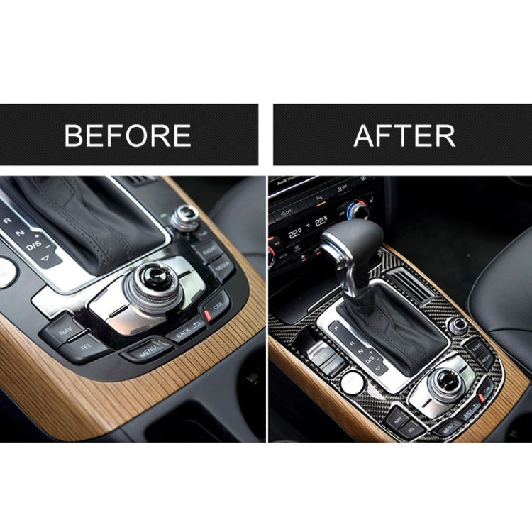 Car Carbon Fiber Gear Position Panel Decorative Sticker for Audi 2010-2018 Q5 / 2009-2016 A4L / 2009-2016 A5, Left Drive by buy2fix