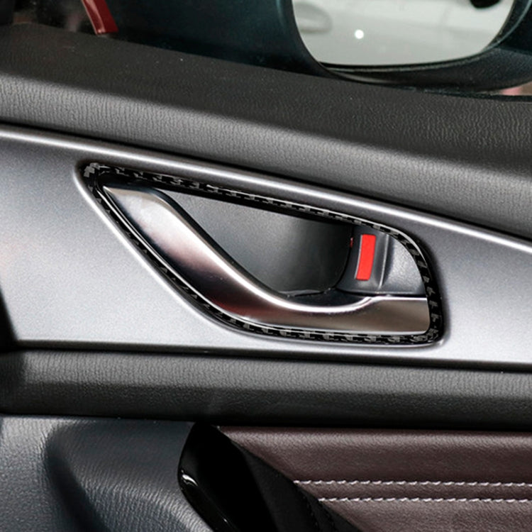 4 PCS Car Carbon Fiber Door Inner Handle Frame Decorative Sticker for Mazda Axela 2014 / 2017-2018 - Car Interior Mouldings by buy2fix | Online Shopping UK | buy2fix