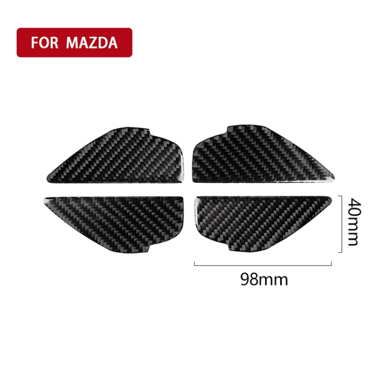 4 PCS Car Carbon Fiber Door Inner Handle Wrist Panel Decorative Sticker for Mazda Axela 2014 / 2017-2018 - by buy2fix | Online Shopping UK | buy2fix