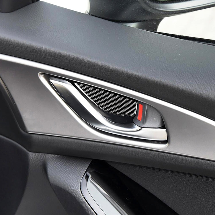 4 PCS Car Carbon Fiber Door Inner Handle Wrist Panel Decorative Sticker for Mazda Axela 2014 / 2017-2018 - by buy2fix | Online Shopping UK | buy2fix