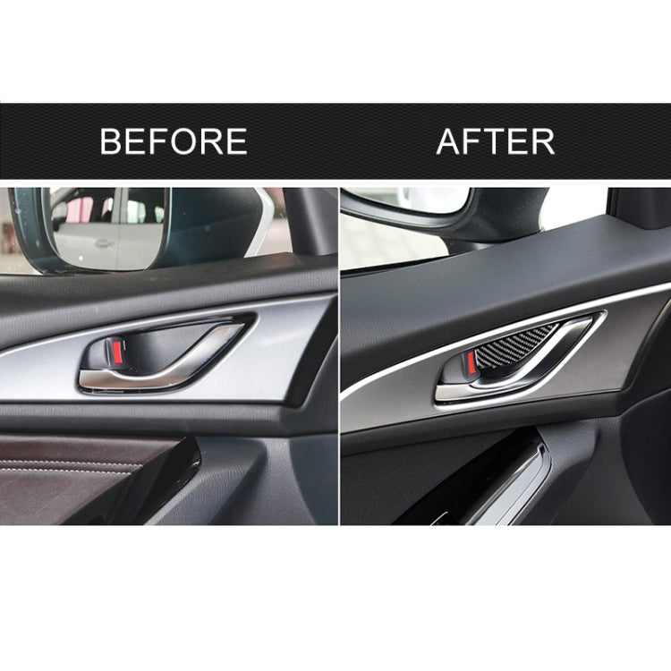 4 PCS Car Carbon Fiber Door Inner Handle Wrist Panel Decorative Sticker for Mazda Axela 2014 / 2017-2018 - by buy2fix | Online Shopping UK | buy2fix