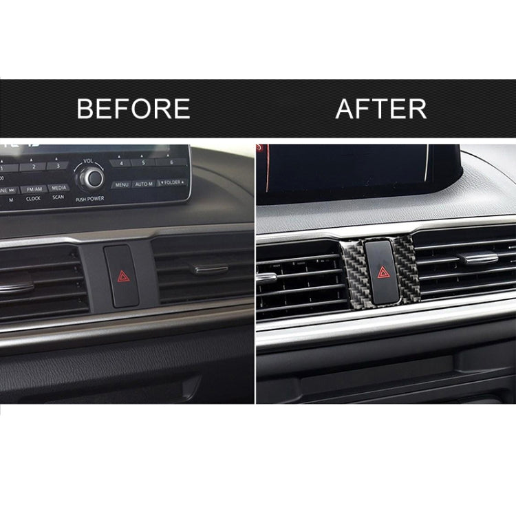 Car Carbon Fiber Warning Light Decorative Sticker for Mazda Axela 2013-2018 by buy2fix