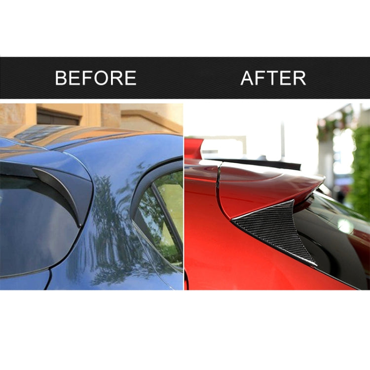 Car Carbon Fiber Hatchback Rear Wing Side Spoiler Lip for Mazda Axela 2014-2018 by buy2fix