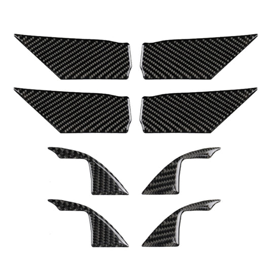 8 in 1 Car Carbon Fiber Door Inner Handle Wrist Panel Decorative Sticker for Toyota Eighth Generation Camry 2018-2019 by buy2fix