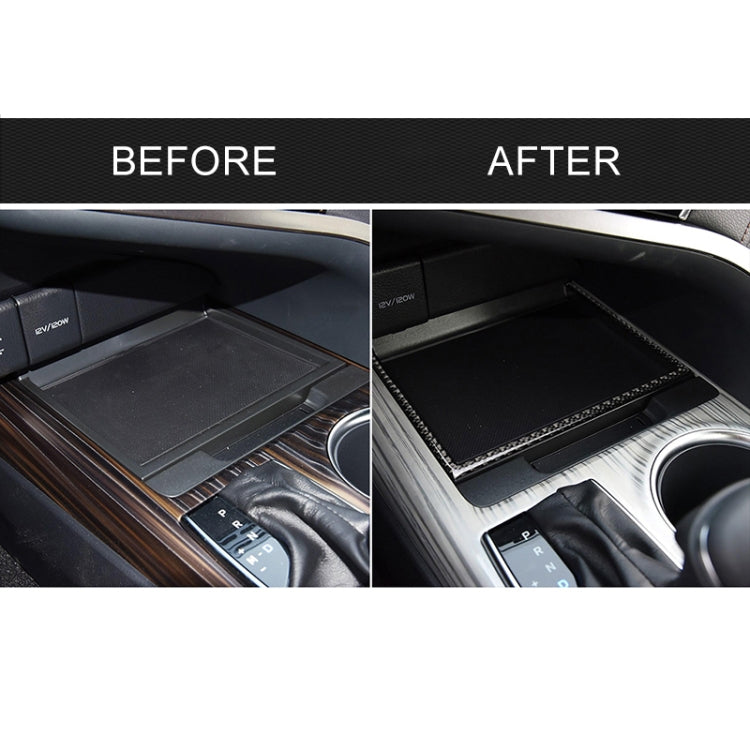 Car Carbon Fiber Storage Box U Shape Frame Decorative Sticker for Toyota Eighth Generation Camry 2018-2019 by buy2fix