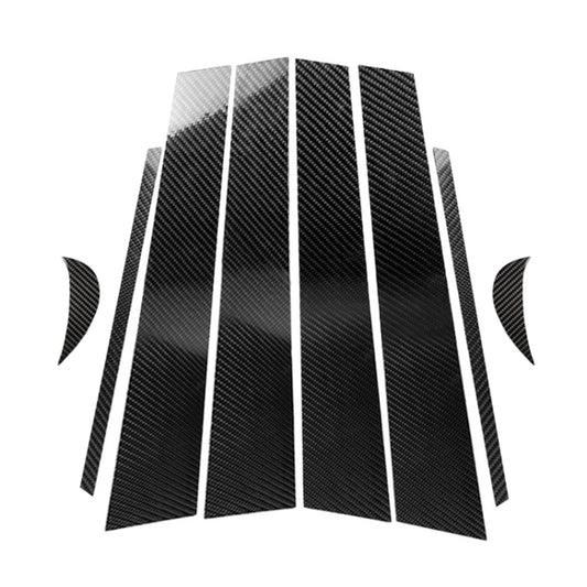 8 in 1 Car Carbon Fiber B Column Decorative Strip for Toyota Eighth Generation Camry 2018-2019 by buy2fix