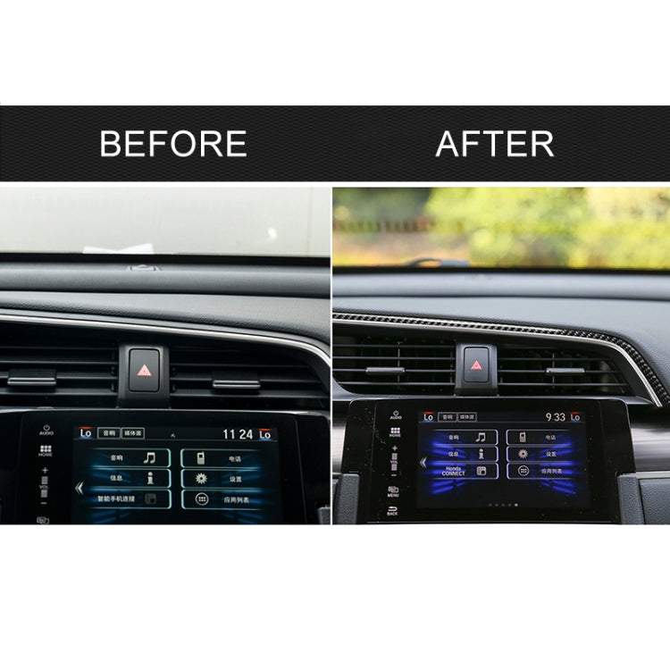 Car Carbon Fiber Central Control Air Outlet Upper Decorative Sticker for Honda Tenth Generation Civic 2016-2019, Left Drive by buy2fix