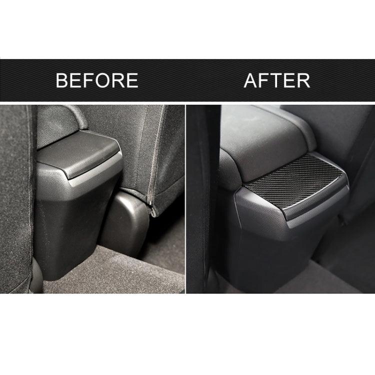 Car Carbon Fiber Rear Sundries Cover Decorative Sticker for Honda Tenth Generation Civic 2016-2019 by buy2fix