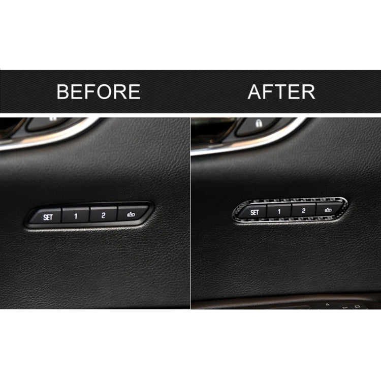 Car Carbon Fiber Seat Memory Adjustment Decorative Sticker for Cadillac XT5 2016-2017, Left Drive by buy2fix