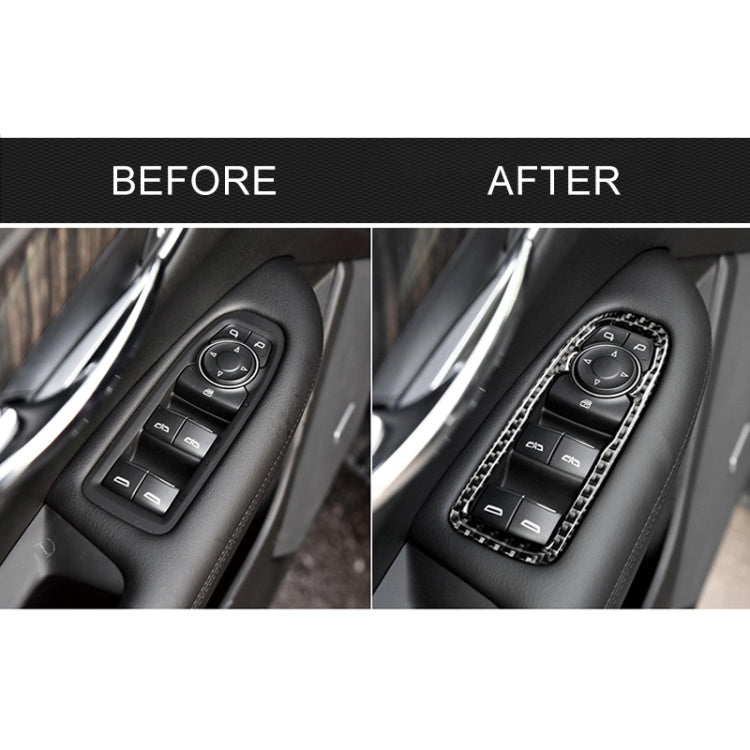 Car Carbon Fiber Door Window Lift Panel Decorative Sticker for Cadillac XT5 2016-2017 by buy2fix
