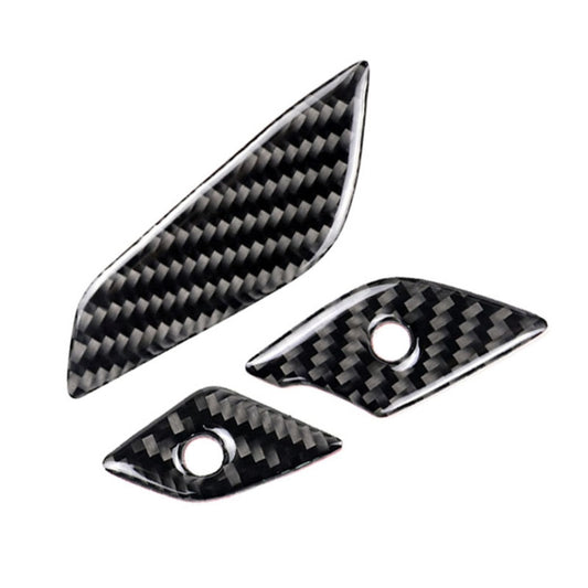 Car Carbon Fiber Steering Wheel Button Decorative Sticker for Cadillac XT5 2016-2017 by buy2fix