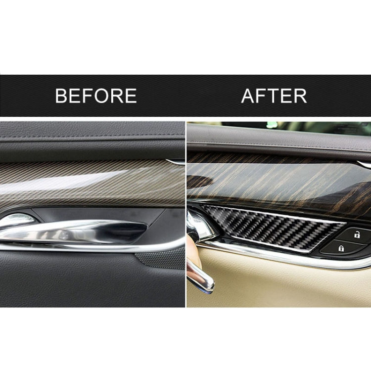 Car Carbon Fiber Door Inner Wrist Decorative Sticker for Cadillac XT5 2016-2017 by buy2fix
