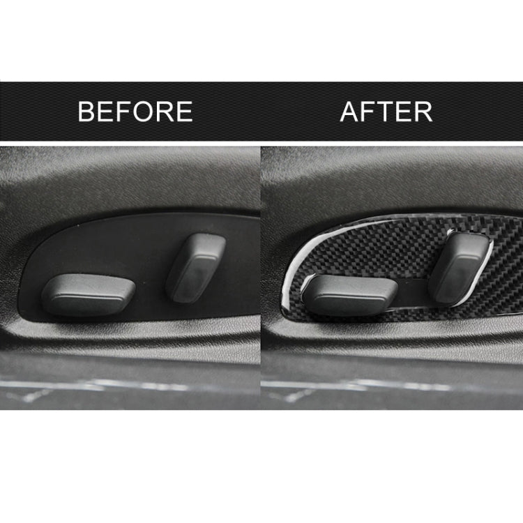 2 PCS Car Carbon Fiber Seat Adjustment Panel Decorative Sticker for Chevrolet Camaro 2017-2019 by buy2fix