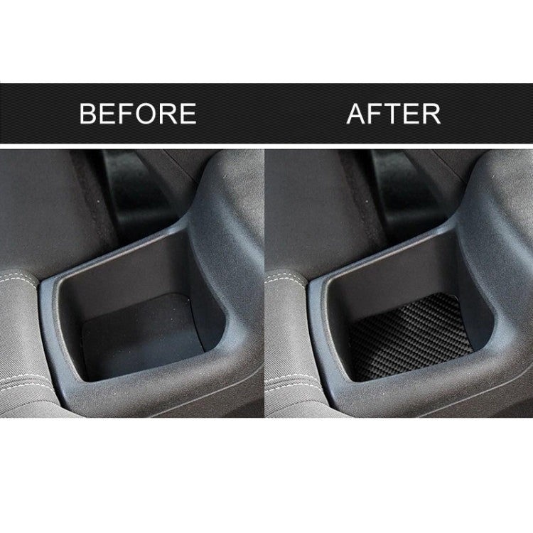 Car Carbon Fiber Rear Seat Storage Box Decorative Sticker for Chevrolet Camaro 2016 by buy2fix