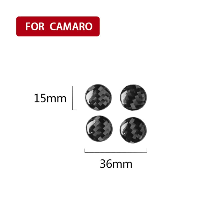 4 PCS Car Carbon Fiber Air Outlet Decorative Sticker for Chevrolet Camaro 2017-2019 - Car Interior Mouldings by buy2fix | Online Shopping UK | buy2fix