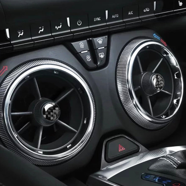 4 PCS Car Carbon Fiber Air Outlet Decorative Sticker for Chevrolet Camaro 2017-2019 - Car Interior Mouldings by buy2fix | Online Shopping UK | buy2fix