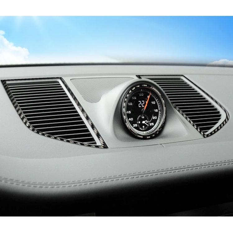 2 PCS Carbon Fiber Car Instrument Air Outlet Panel Decorative Sticker for Porsche Macan by buy2fix