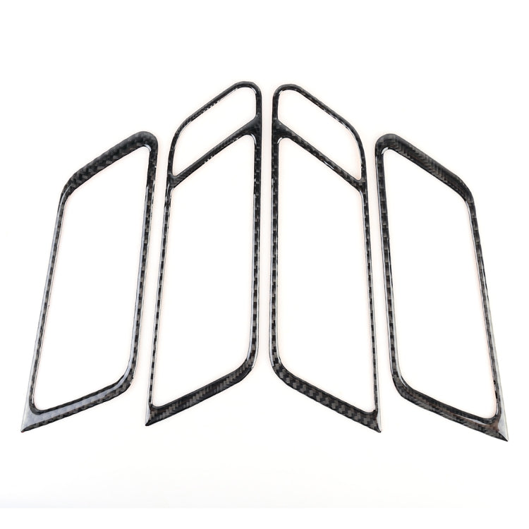 4 PCS Carbon Fiber Car Door Handle Frame Decorative Sticker for Porsche Macan - Car Interior Mouldings by buy2fix | Online Shopping UK | buy2fix