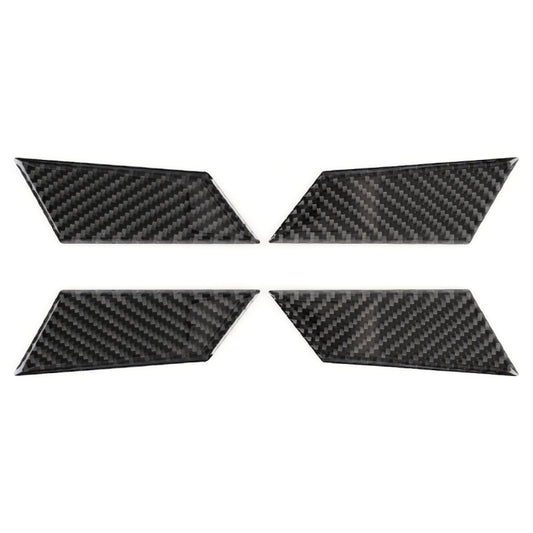 4 PCS Carbon Fiber Car Inner Door Bowl Decorative Sticker for Porsche Macan by buy2fix