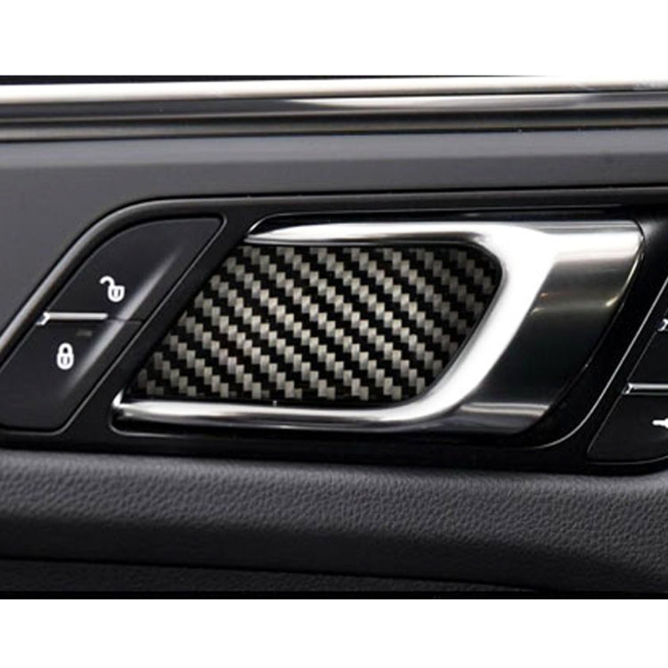 4 PCS Carbon Fiber Car Inner Door Bowl Decorative Sticker for Porsche Macan - Car Interior Mouldings by buy2fix | Online Shopping UK | buy2fix