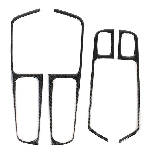 4 PCS Carbon Fiber Car Window Button Panel Decorative Sticker for Porsche Macan by buy2fix