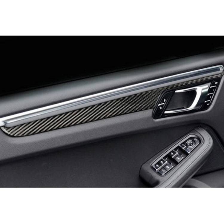 4 PCS Carbon Fiber Car Door Panel Decorative Sticker for Porsche Macan - Car Interior Mouldings by buy2fix | Online Shopping UK | buy2fix