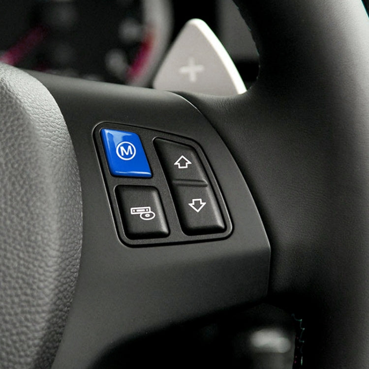 Wheel M Fashion Button Switch Trim Cover for BMW 3 series E90 E92 E93 M3 2007-2013(Blue) by buy2fix