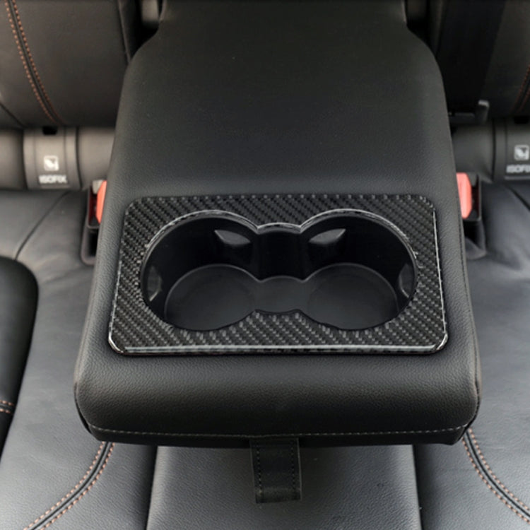 Carbon Fiber Car Rear Water Cup Frame Decorative Sticker for Jaguar F-PACE 2016-2020 by buy2fix
