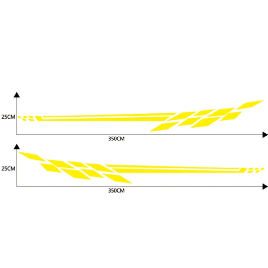 Car Styling Plaid Series PVC Sticker Auto Decorative Sticker (Yellow) by buy2fix