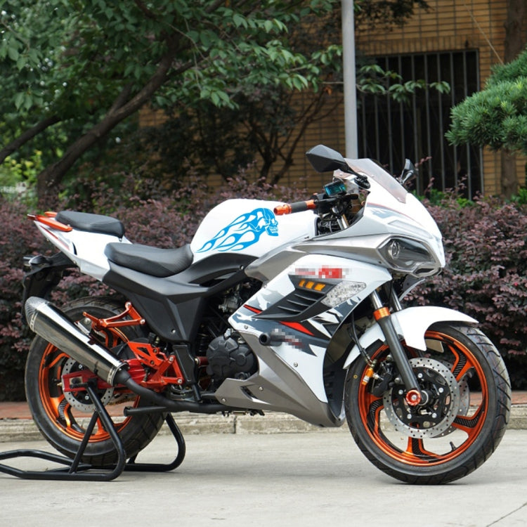 Motorcycle Styling Skull Head PVC Sticker Auto Decorative Sticker (Blue) by buy2fix