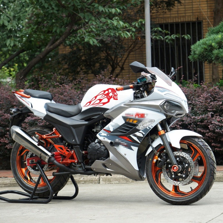 Motorcycle Styling Skull Head PVC Sticker Auto Decorative Sticker (Red) by buy2fix