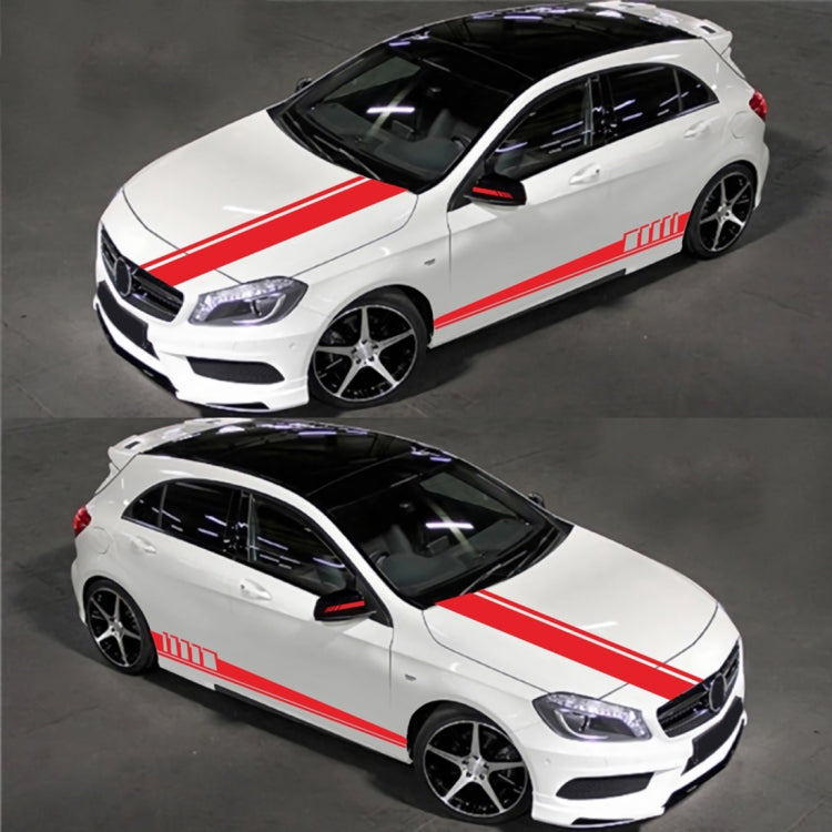 5 in 1 Car Styling Stripe Hood PVC Sticker Auto Decorative Sticker (Red) - Decorative Sticker by buy2fix | Online Shopping UK | buy2fix