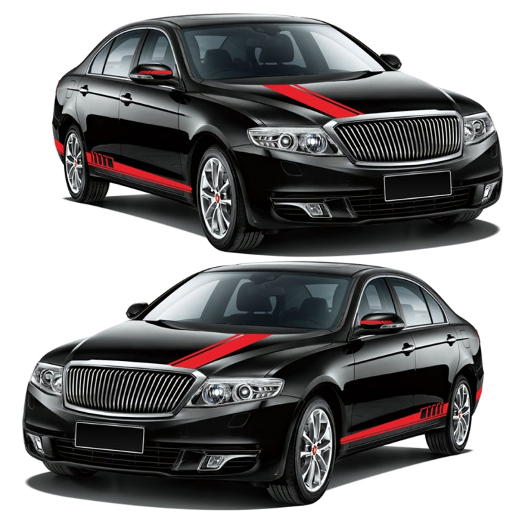 5 in 1 Car Styling Stripe Hood PVC Sticker Auto Decorative Sticker (Red) - Decorative Sticker by buy2fix | Online Shopping UK | buy2fix