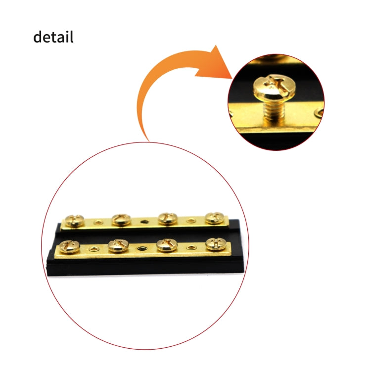 8 Way 4P Power Distribution Dual Bus Bar 8-bit Distribution Box for Car / RV / Boat - Booster Cable & Clip by buy2fix | Online Shopping UK | buy2fix