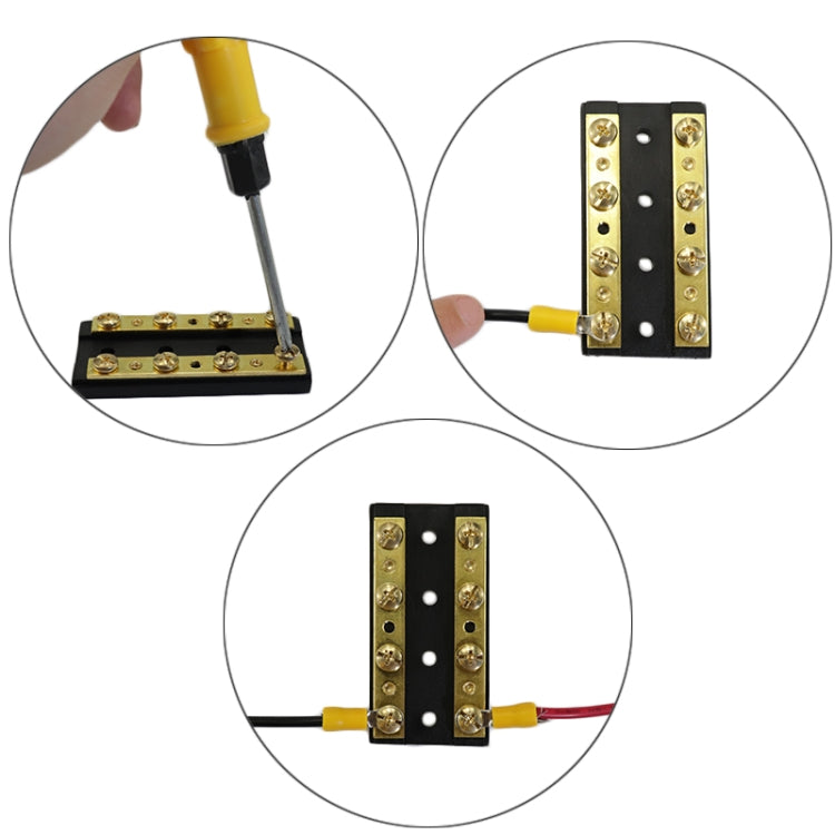 8 Way 4P Power Distribution Dual Bus Bar 8-bit Distribution Box for Car / RV / Boat - Booster Cable & Clip by buy2fix | Online Shopping UK | buy2fix