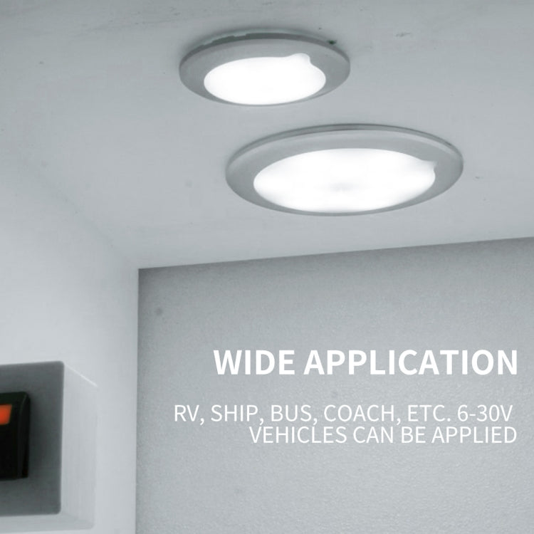 DC 9-30V 4.5W 3000-3300K IP67 Marine RV Dimmable 150mm LED Dome Light Ceiling Lamp, with Touch Control (White Light) by buy2fix