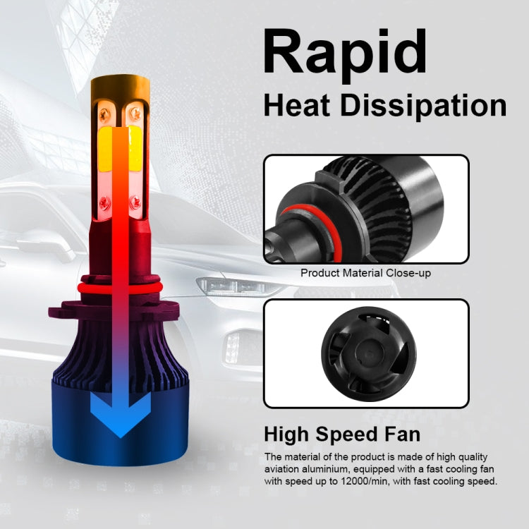 2 PCS S2 9006 / HB4 DC9-36V / 25W / 6000K / 2500LM IP68 Car LED Headlight Lamps (Cool White) - LED Headlamps by buy2fix | Online Shopping UK | buy2fix