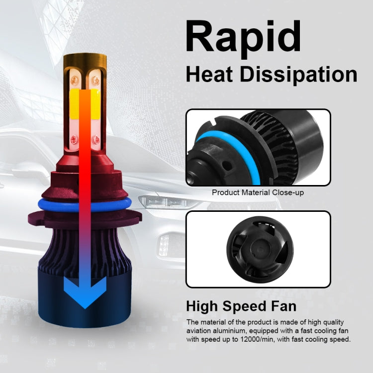 2 PCS S2 9004 / HB1 DC9-36V / 25W / 6000K / 2500LM IP68 Car LED Headlight Lamps (Cool White) - LED Headlamps by buy2fix | Online Shopping UK | buy2fix