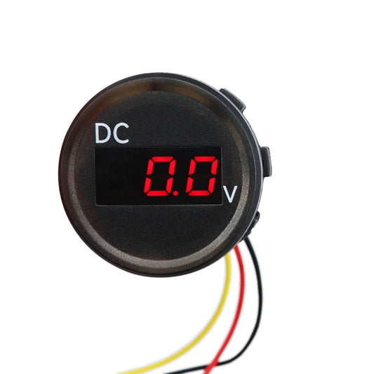 B3612 DC 0-100V IP67 Universal Car / RV / Boat Modified Digital Voltmeter with Cable, Cable Length: 18cm by buy2fix