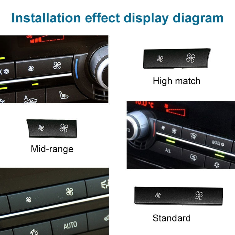 Car Wind Power Switch Air Conditioning Air Volume Button for BMW 5 Series 2011-2017 / 7 Series 2009-2015, Right Middle Configuration by buy2fix