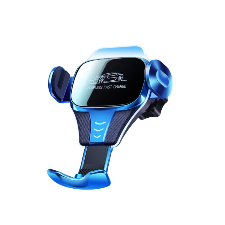 Car Air Outlet Induction Gravity Phone Wireless Charging Holder(Blue) - Wireless Charger Holders by buy2fix | Online Shopping UK | buy2fix