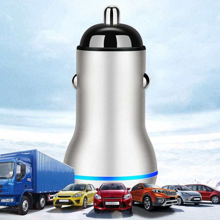 ACC-580 PD 40W Dual Type-C / USB-C Ports Fast Charging Car Charger(Silver) by buy2fix