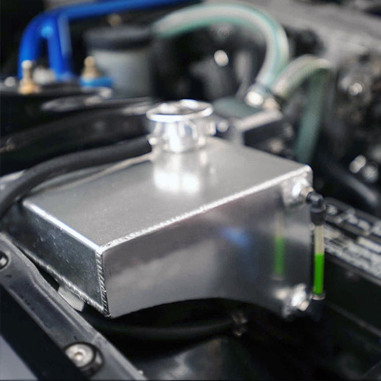 Car Modified Triangle Aluminum Alloy Cooling Water Tank Bottle Can for Nissan (Silver) by buy2fix